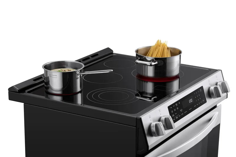 Kenmore 5.6 Cu. Ft. Front-Control 5 Element Electric Range Stove 240 Volts with Dual Ring Elements, Steam Clean, Precision Set Controls