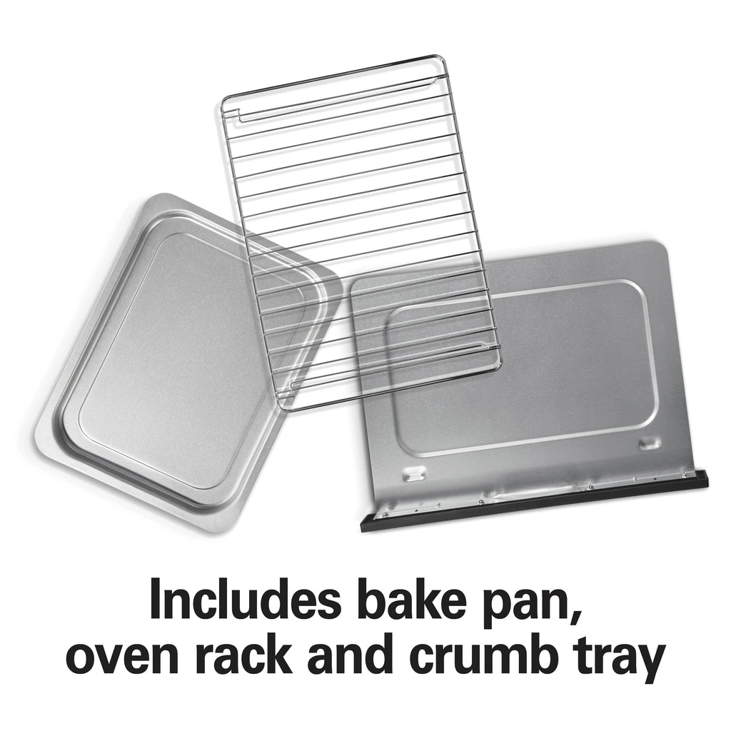 Hamilton Beach 2-in-1 Countertop Toaster Oven & Long Slot 2 Slice Toaster Combo, Stainless Steel