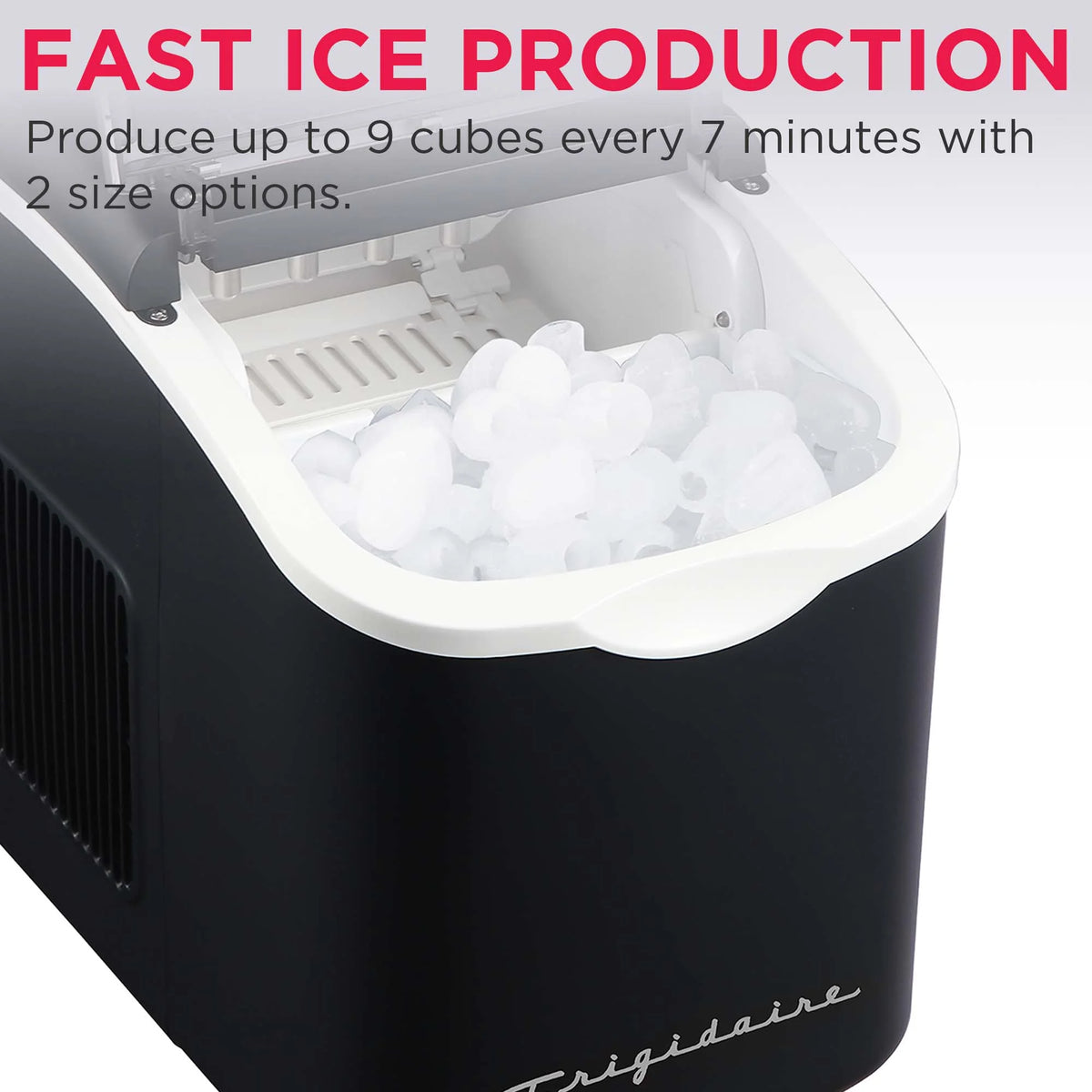 Frigidaire, 26 Lbs. Ice Maker, Bullet Shaped Ice, Rgwhite