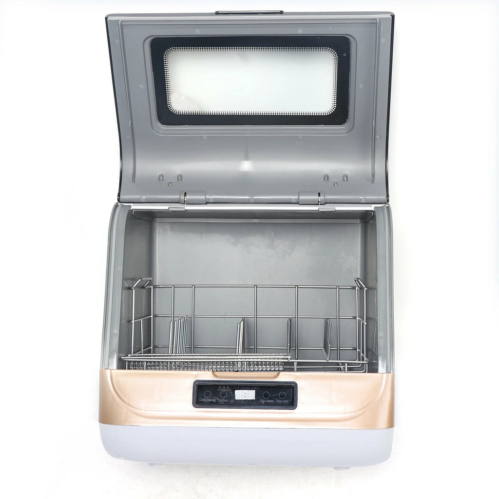 Portable Countertop Dishwasher W/Steam& Air-dry Function, 4 Washing Programs, 360° Streak-free Deep Cleaning for Home Apartments& Rvs (12-20pc Once)