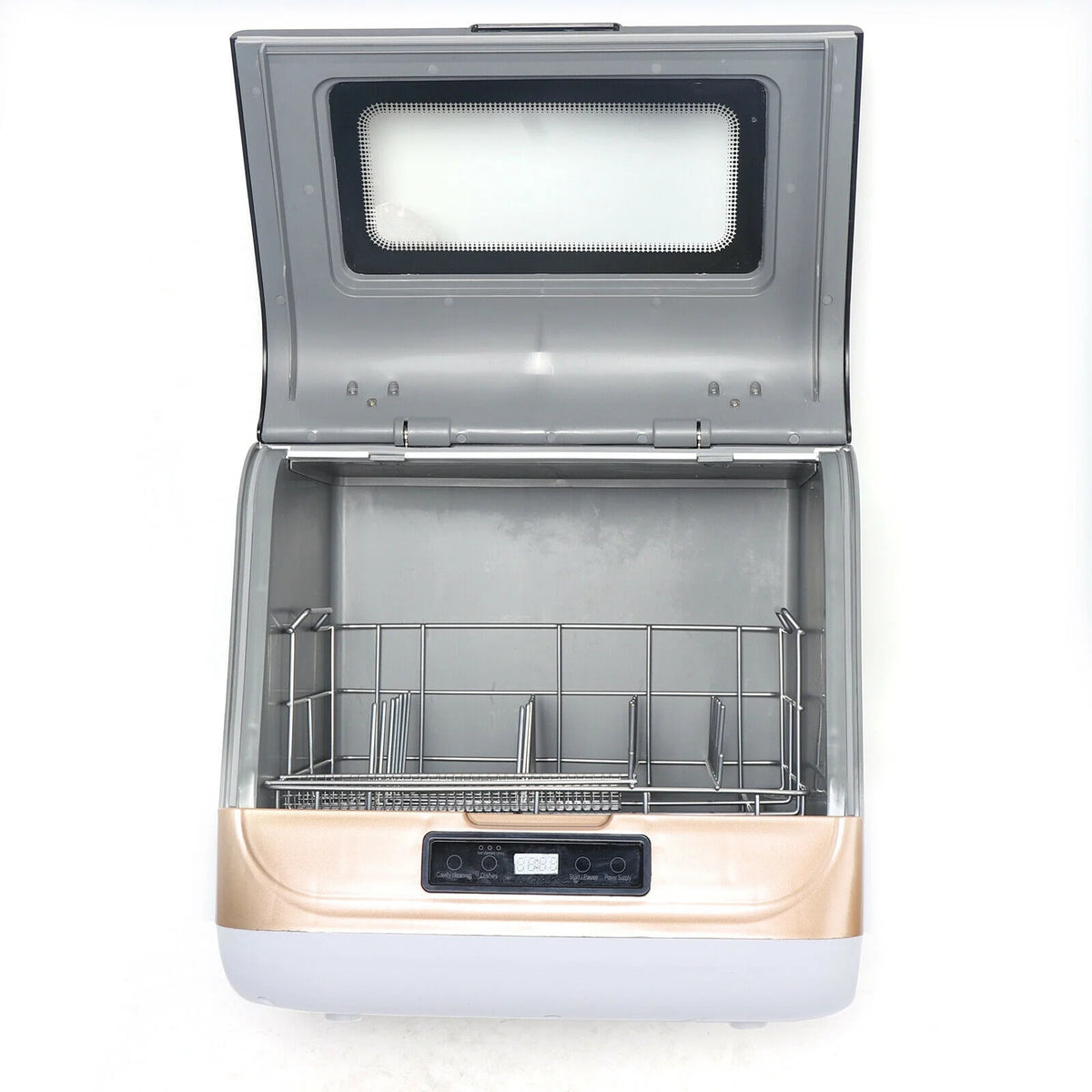 Portable Countertop Dishwasher W/Steam& Air-dry Function, 4 Washing Programs, 360° Streak-free Deep Cleaning for Home Apartments& Rvs (12-20pc Once)