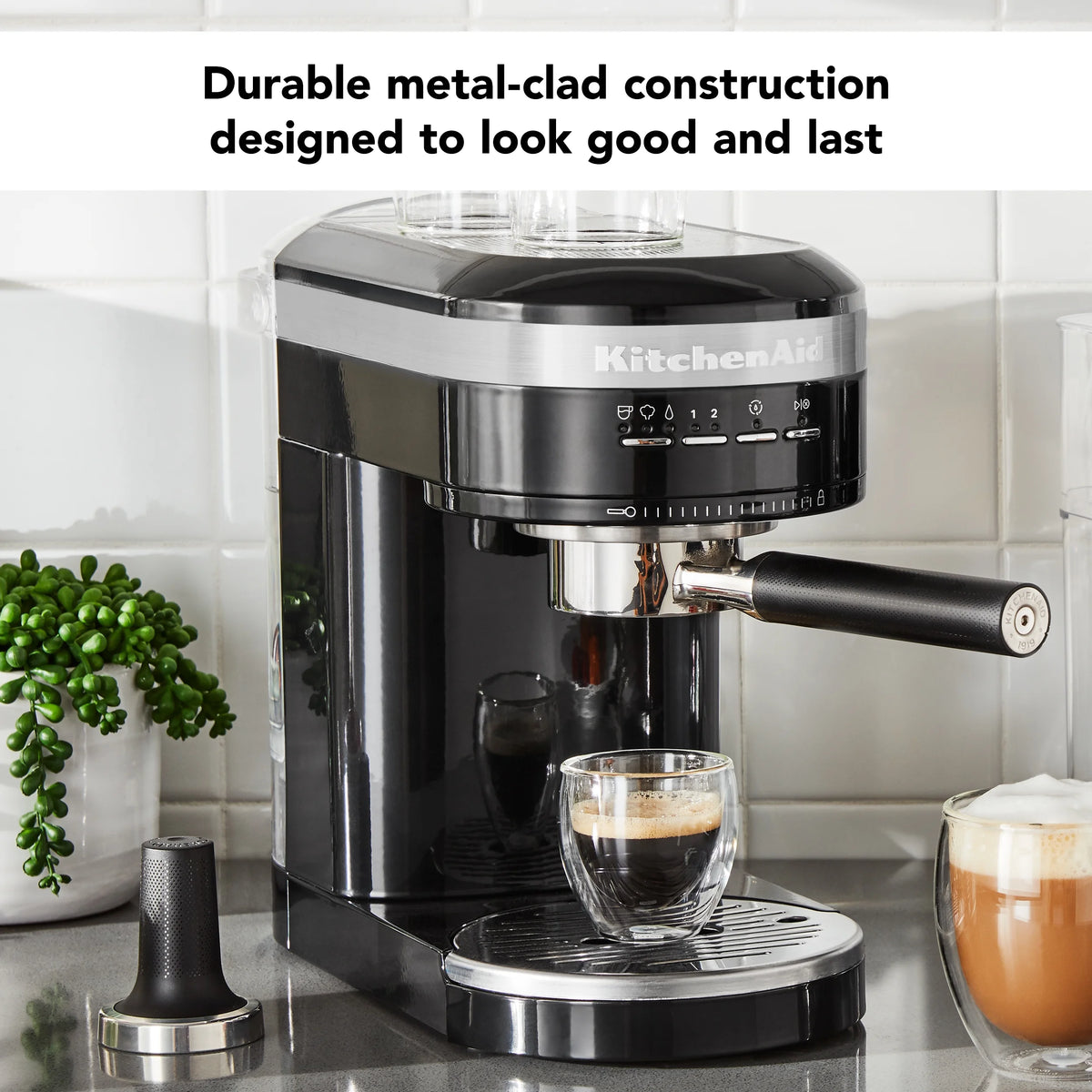 KitchenAid Metal Semi-Automatic Espresso Machine, Empire Red, KES6503