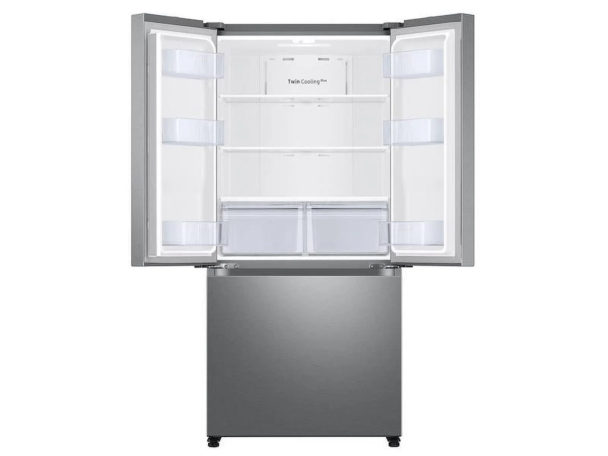 Samsung RF18A5101SR/AA 17.5 Cu. Ft. 3-Door French Door Counter Depth Smart Refrigerator with Twin Cooling Plus - Stainless Steel - NEW
