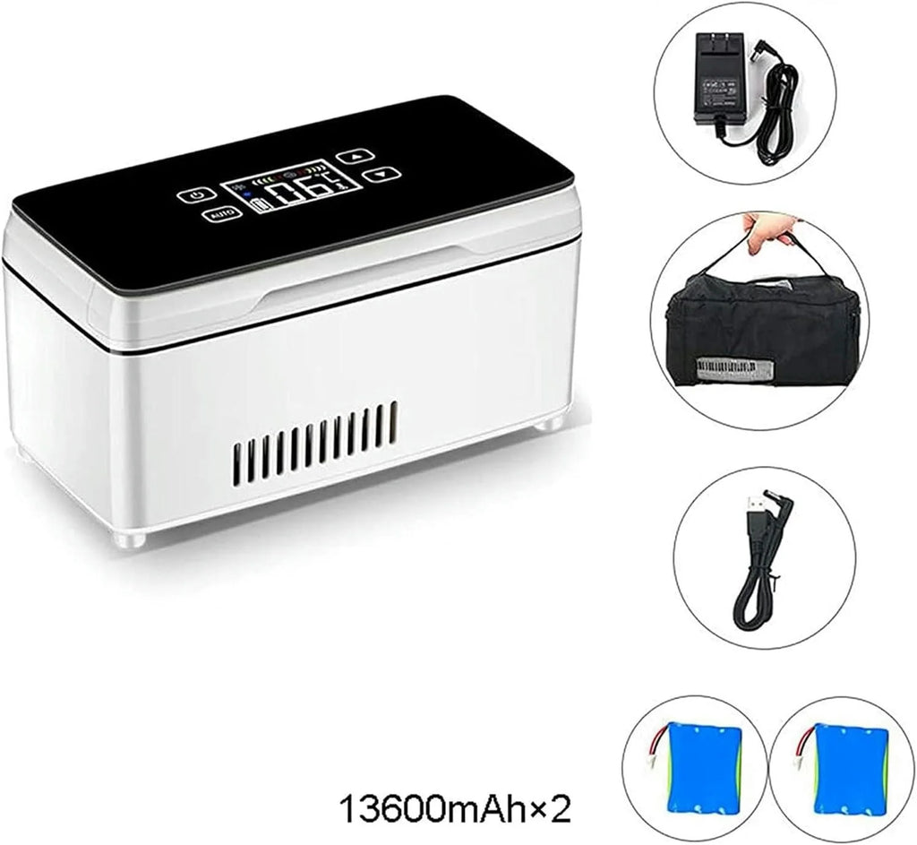 GXCZ Insulin Cooler, Insulin Cooler, Portable Medication Refrigerator, 2-8 Degree Insulation Bag, Travel Electric Travel Cooler, Household, Medication Storage, Battery