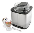 Nostalgia 2-Quart Electric Ice Cream Maker �C Make Homemade Ice Cream, Gelato, Sorbet & Frozen Yogurt �C No Salt/Ice Needed, Digital Controls, Mix-In Chute & Freezing Gel Canister �C Stainless Steel