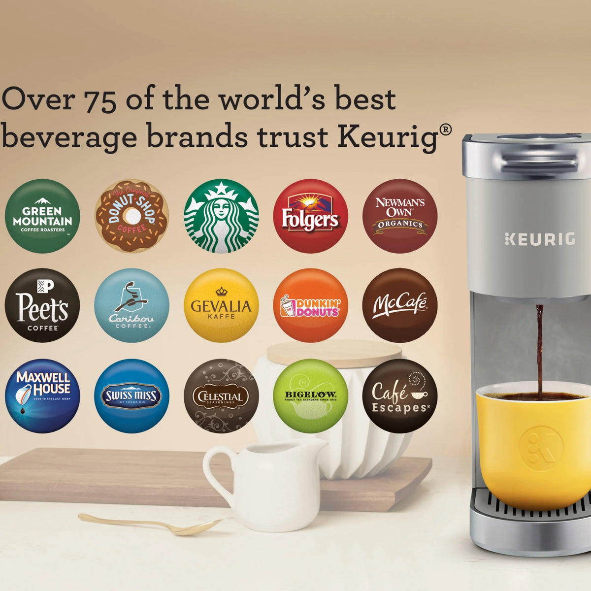 Keurig K-Mini Plus Single Serve K-Cup Pod Coffee Maker, Dusty Rose