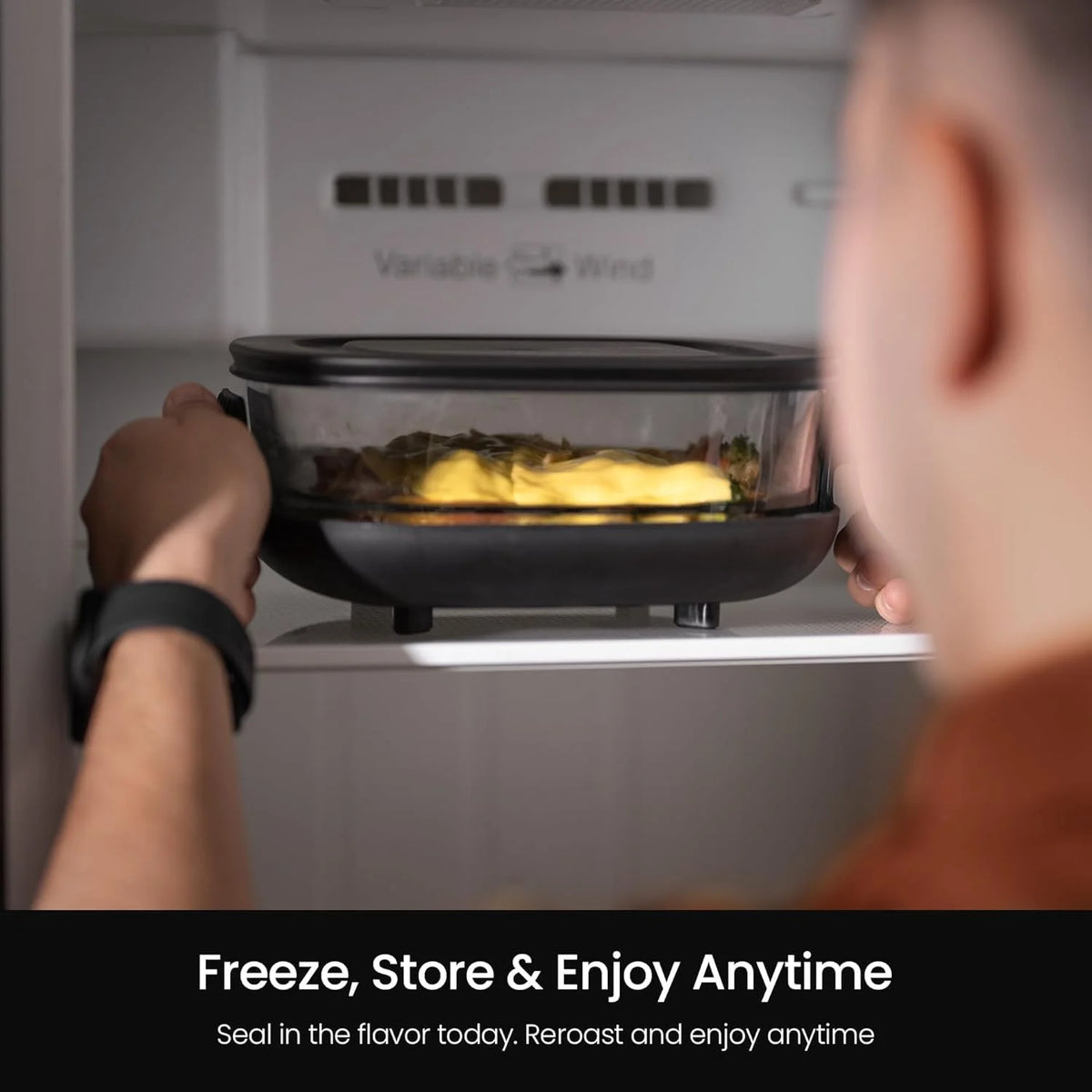 Kismile 5-in-1 Portable Glass Multifunctional Air Fryer with 360° Visualization, 2 Sizes 2.6QT/4.7QT with Lids, 1500W, Refrigerator&Dishwasher Safe