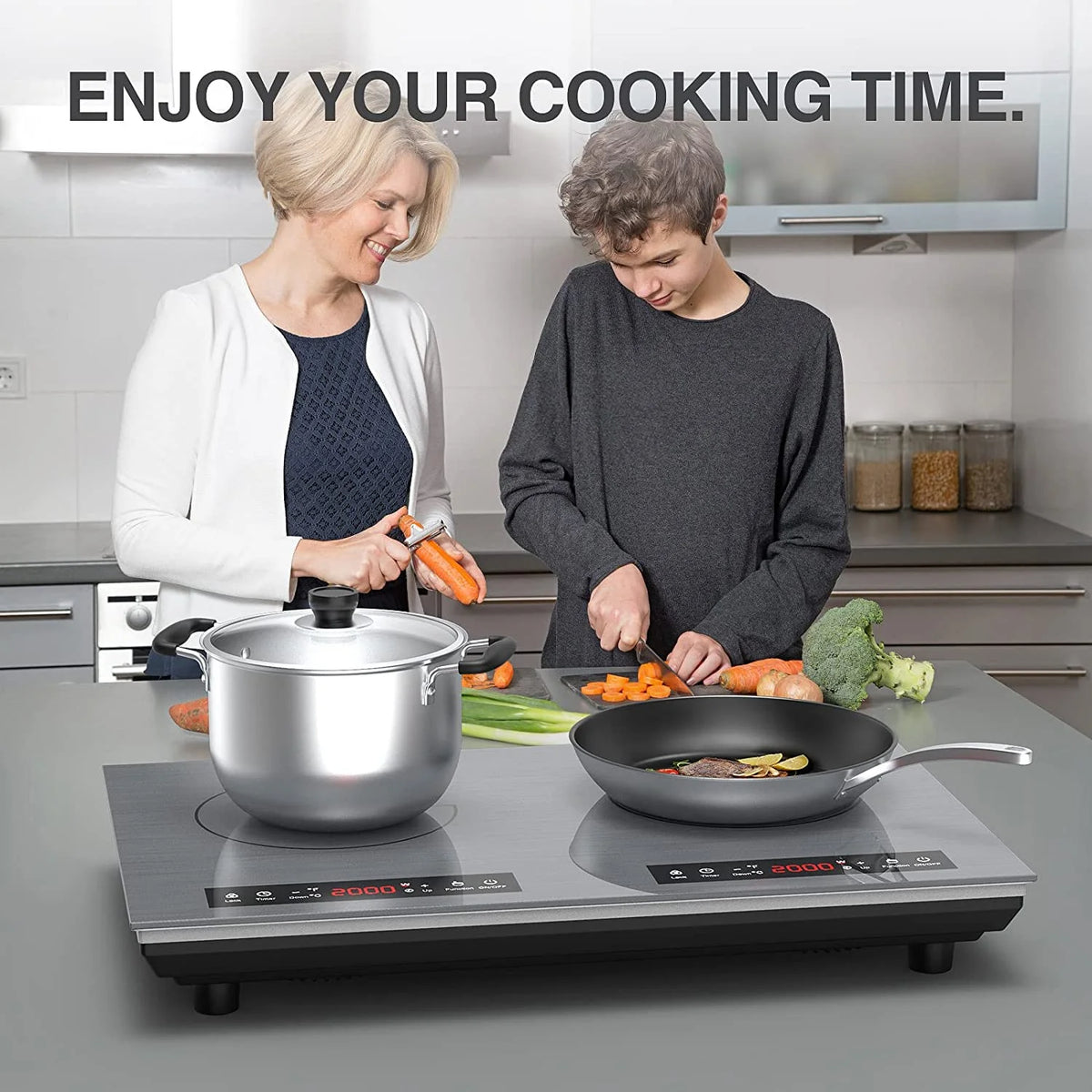 VBGK 12�?Electric Cooktop in Black with 2 Burners