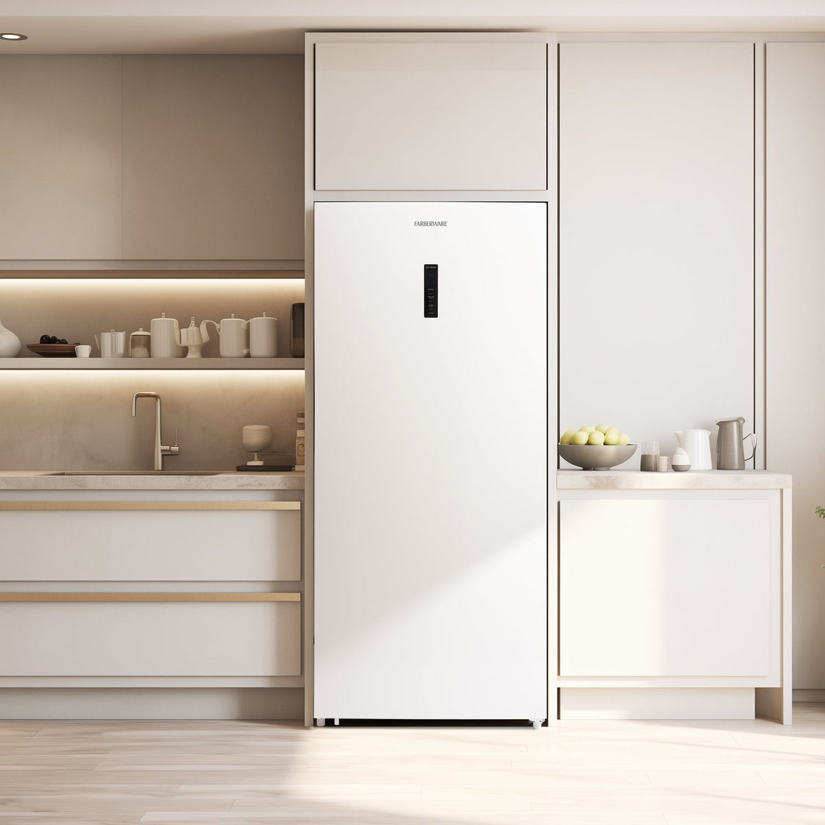 Farberware 21 cu. ft. Upright Convertible Freezer & Fridge, Garage Ready, White