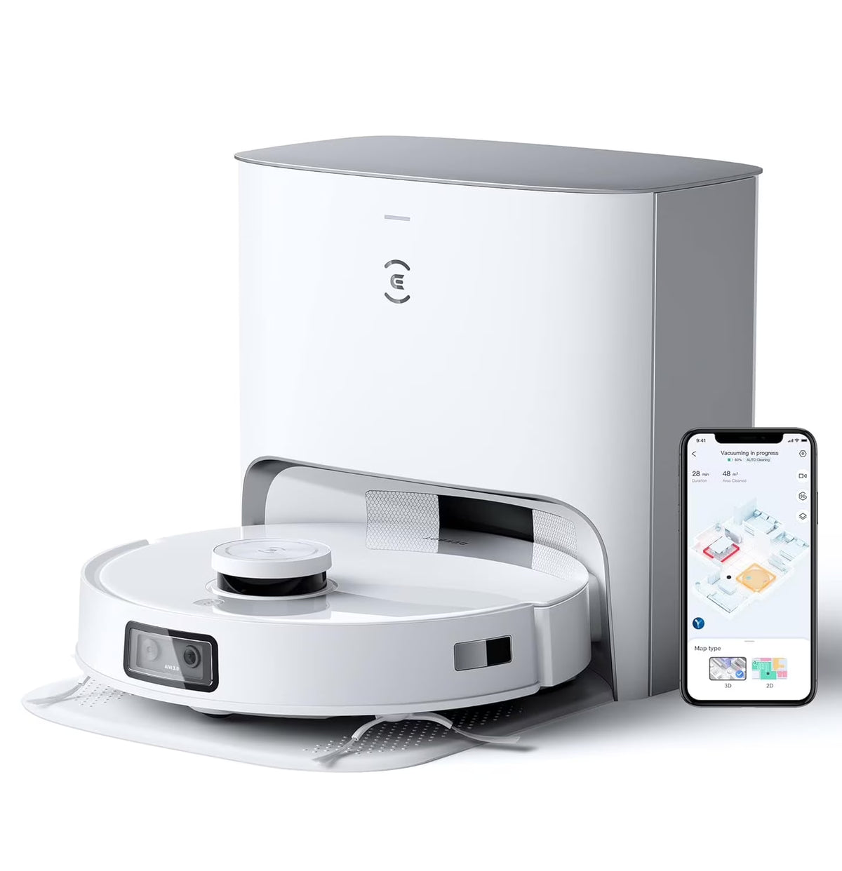 ECOVACS DEEBOT T10 PLUS Neo Robot Vacuum and Mop, Auto-Empty, AIVI 3.0, OZMO Pro 3.0 Oscillating Mopping, 3D Map, Air Freshener