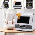 Portable Countertop Dishwasher, Dishwasher Cleaner with 5-Liter Large Capacity, 3 Washing Programs, Air and Temperature Dry, for Apartment & Dormitory, White