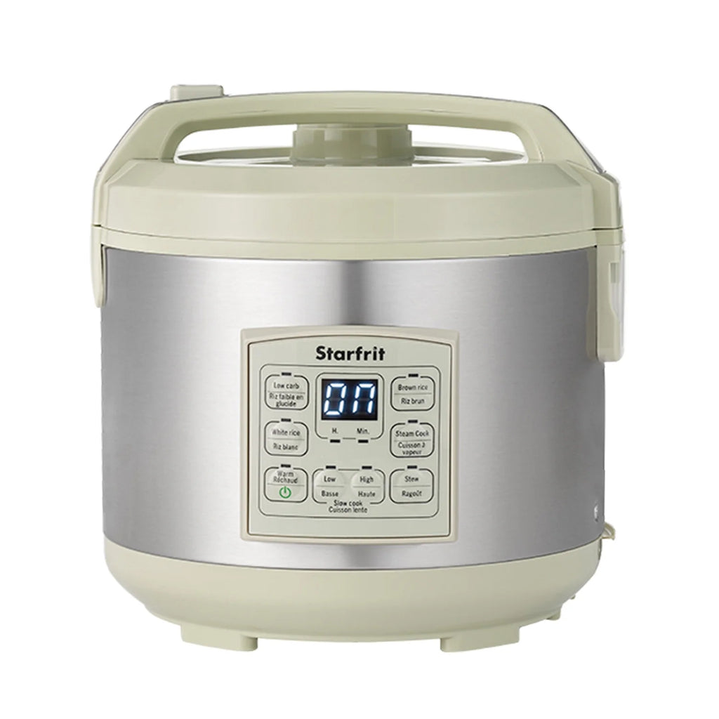 Starfrit 14-Cup Low-Carb Electric Rice Cooker, Green/Gray��with 7 Presets, 024737-001-0000