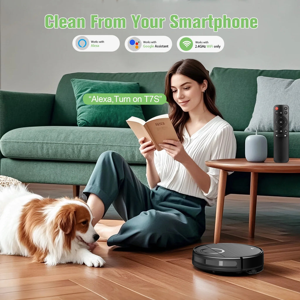 ONSON Robot Vacuum and Mop Combo, 2 in 1 Mopping Robotic Vacuum with Schedule, App/Bluetooth/Voice, Max Suction 2000Pa, Self-Charging Robot Vacuum Cleaner 04