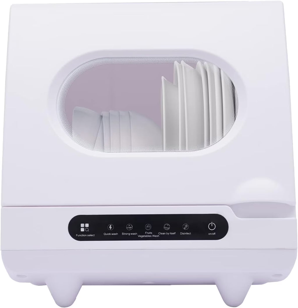 Portable Countertop Dishwashers, 5 Wash Programs Mini Dishwasher, Compact Dishwashers for Apartments Dorms Boats Campers Rvs, 15.7x15.7x17.72in