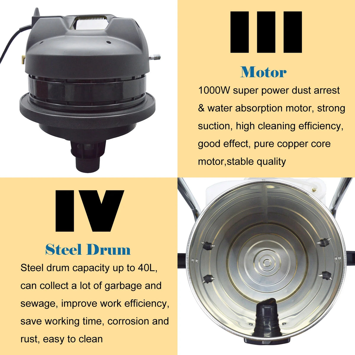 INTBUYING Carpet Cleaning Machine Carpet Extractor 30L/40L/60L/80L 110V/220V