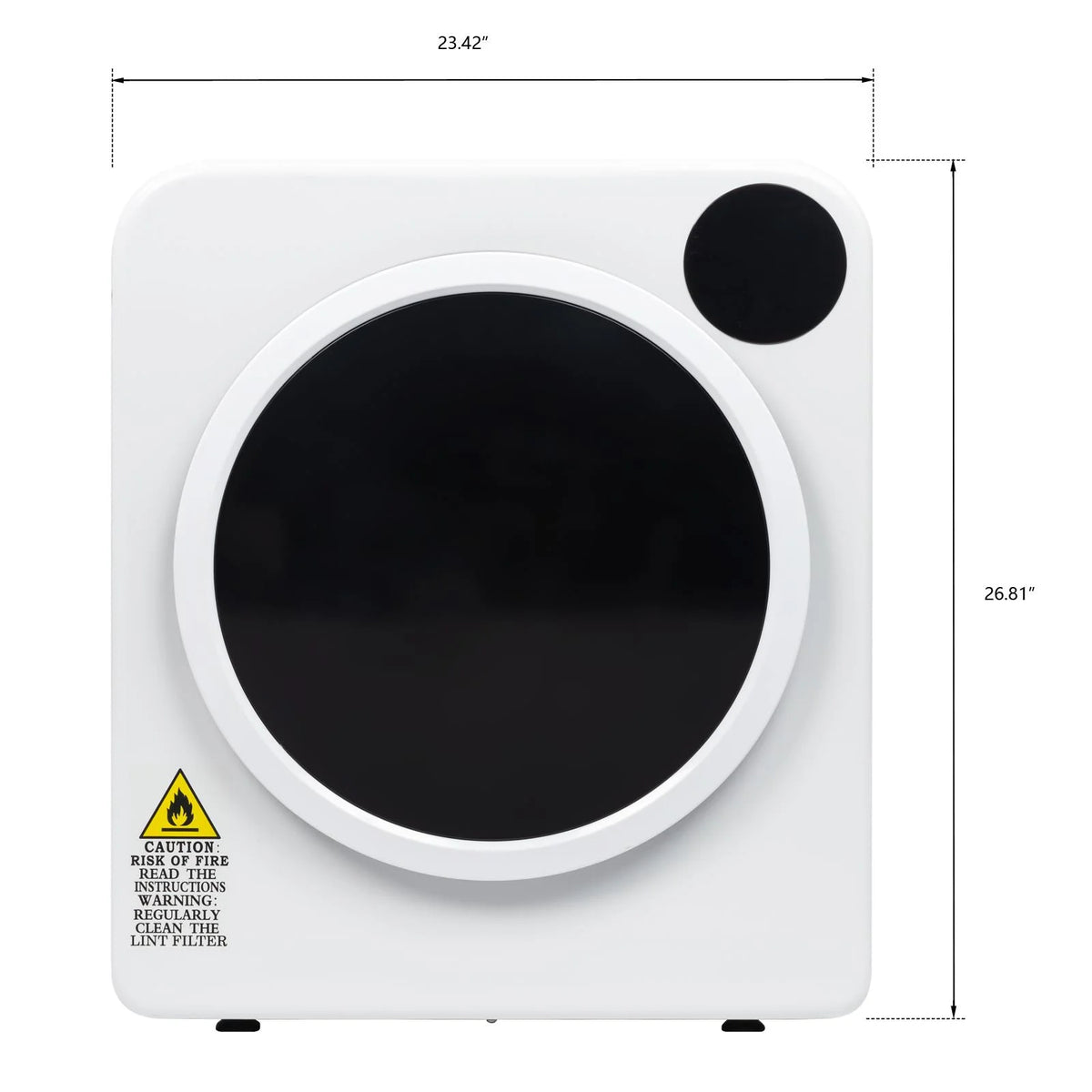 UBesGoo 6 kg 240 V White Electric Compact Clothes Dryer