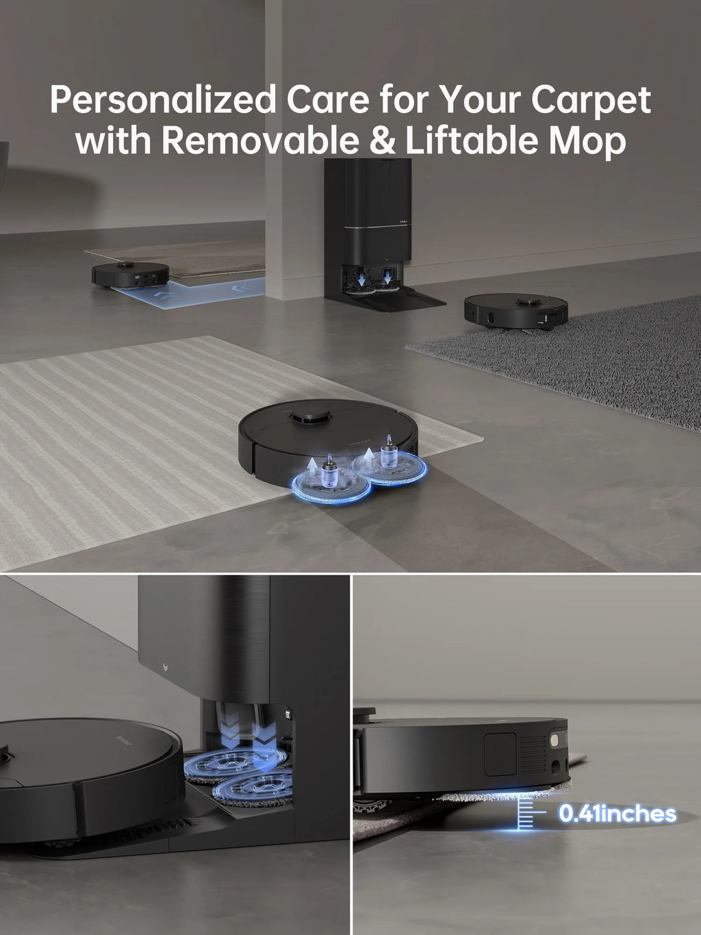 Dreame X30 Ultra Robot Vacuum, 8300Pa Suction, Self Cleaning with 140��F Water, Liftable Mop