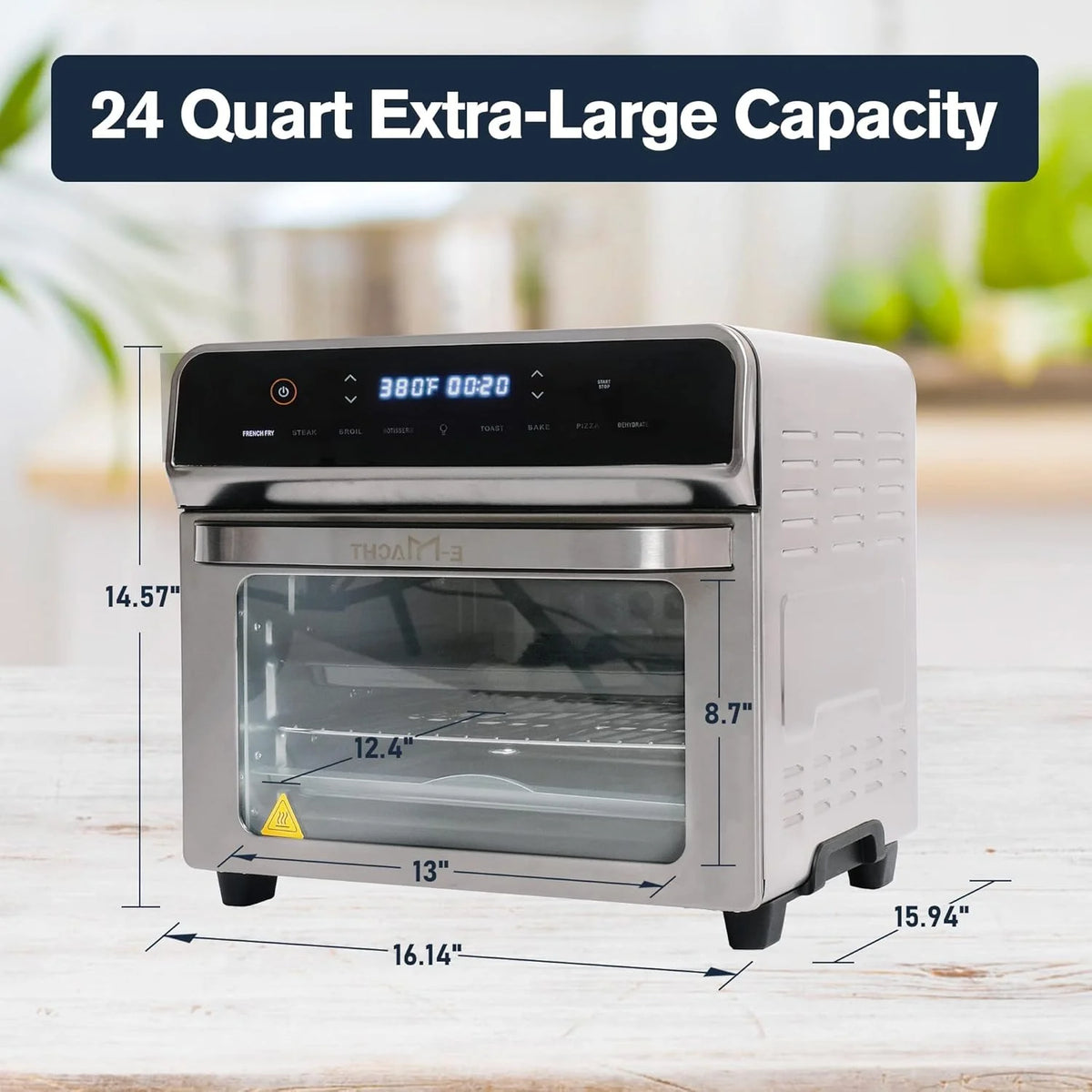 Air Fryer Ovens Countertop, Convection Toaster Oven with 10 Cooking Functions, 6-Slice Toast &12-Inch Pizza Capacity, 6 Accessories Included, Auto Shut off, 24 Quart