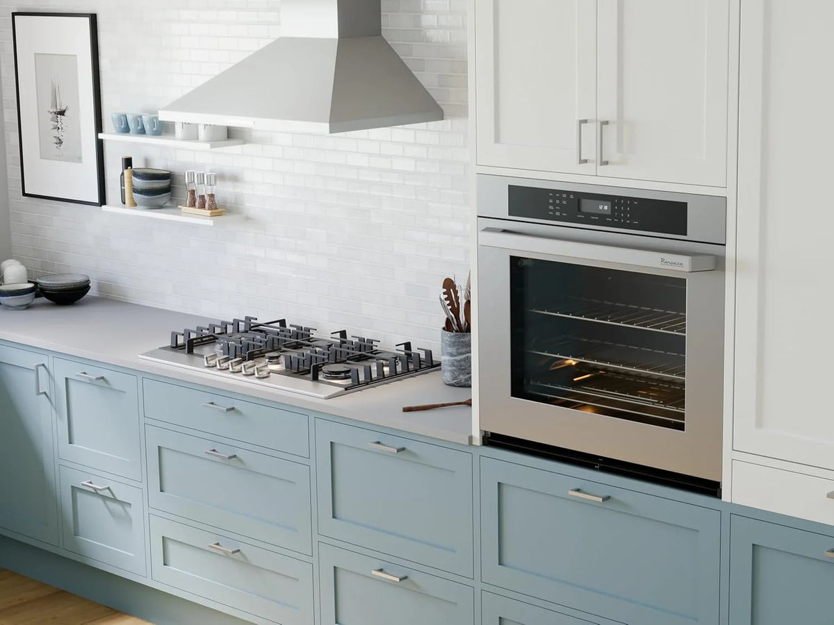 Rangaire RWOS301GS 30" Glass Touch Single Wall Oven - Stainless Steel, Electric Oven, True Convection, Self Cleaning, Easy Reach Racks