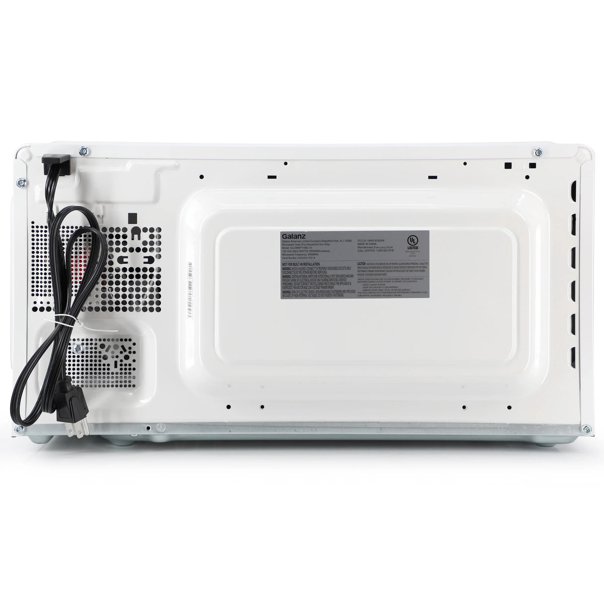 Galanz 1.1 cu ft 1000W Countertop Microwave Oven in White with One Touch Express Cooking