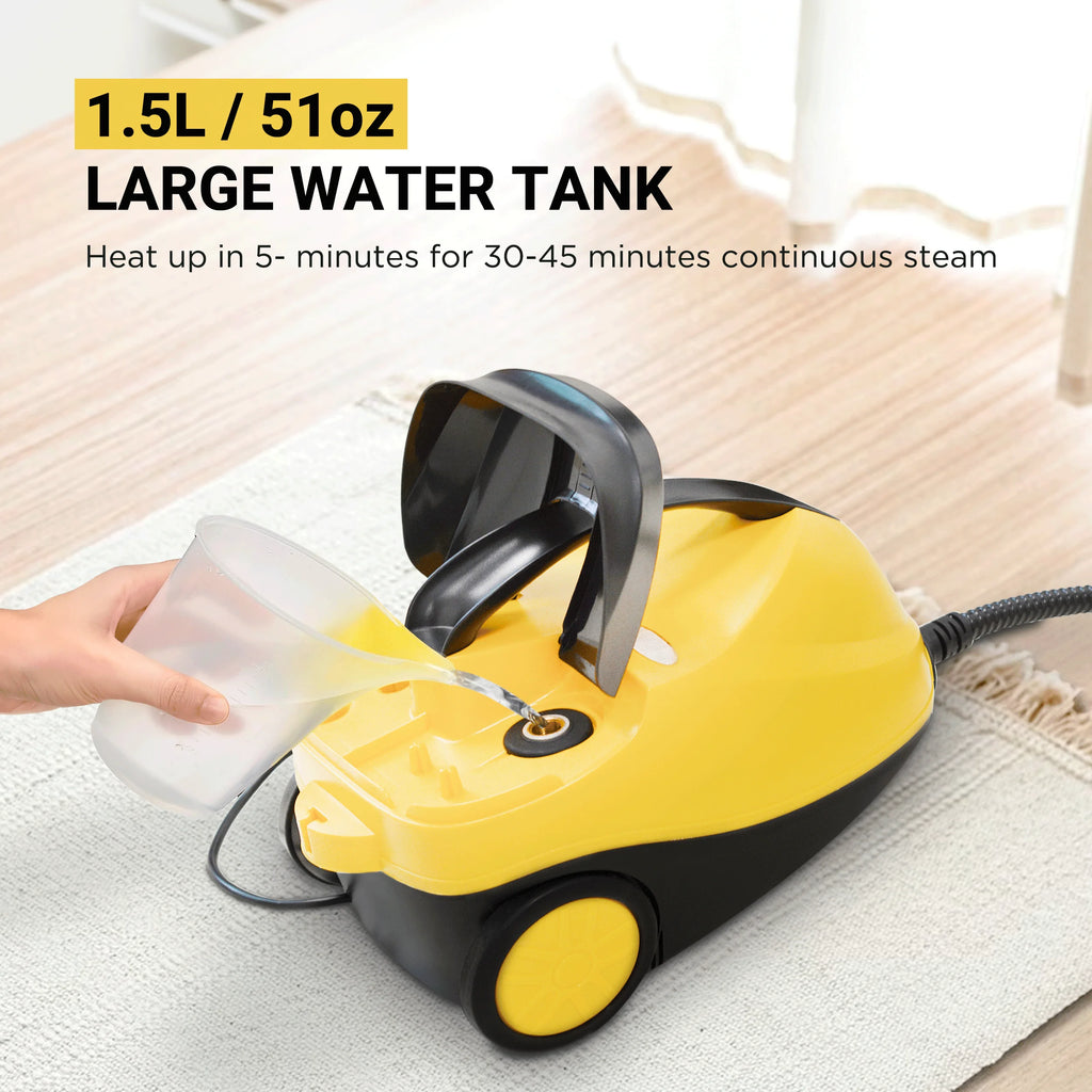 Comforday 1500W Multipurpose Steam Cleaner with 17 Piece Accessories, Household Steamer with 1.5L Tank