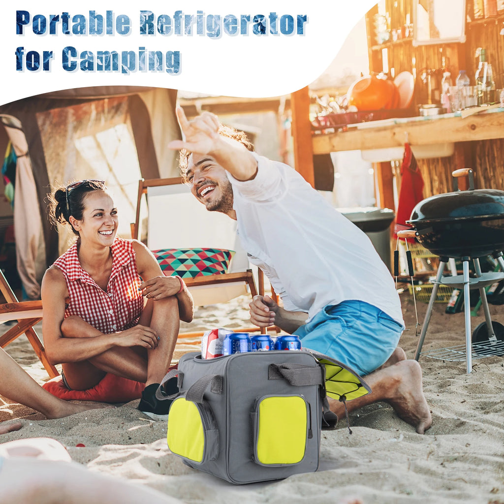 Paffenery 15 Quarts Car Cooler Plug in, 16L Small Electric Cooler, 12V Mini Car Fridge Portable Refrigerator for Camping