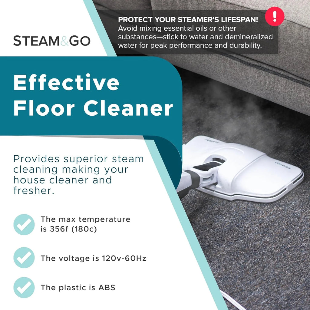 Steam & Go Supra Pro 10-in-1 Steam Cleaner Machine with Cleaning Attachments