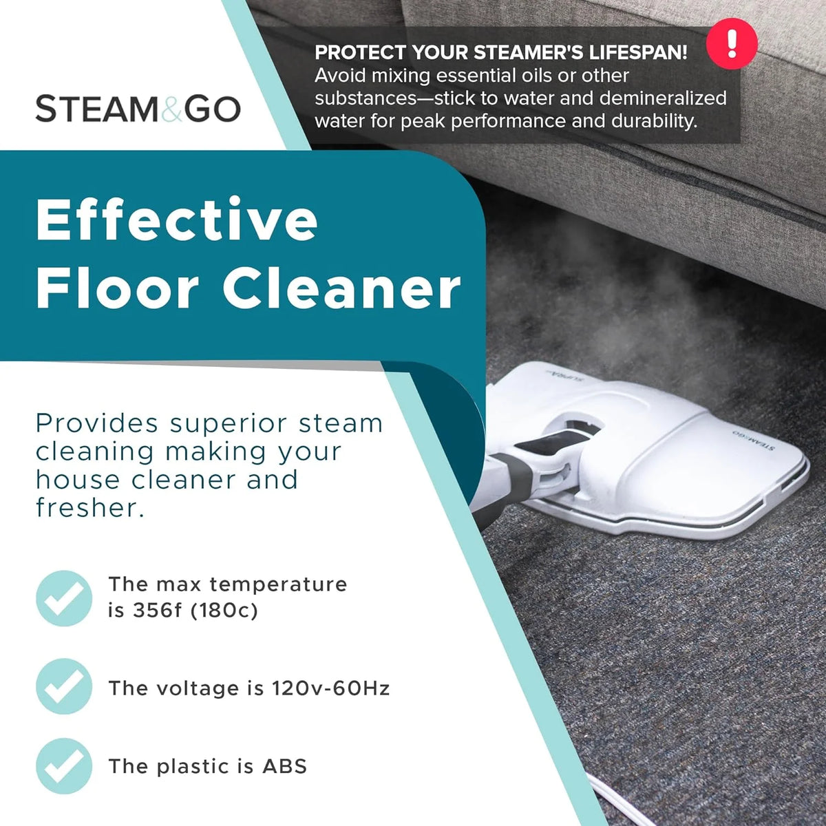 Steam & Go Supra Pro 10-in-1 Steam Cleaner Machine with Cleaning Attachments