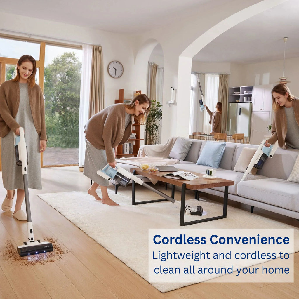 Tineco GO Cordless Stick Vacuum, 40 min Run Time - Powder Blue (GO203)