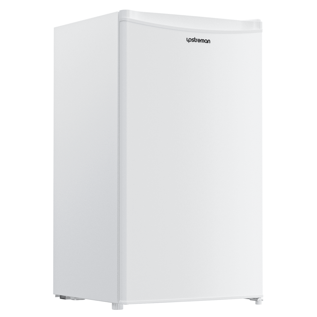 Upstreman 3.2 Cu.Ft. Mini Fridge with Freezer Single Door Small Refrigerator Adjustable Thermostat Compact Fridge with Reversible Door, Low Noise, BR321 Black