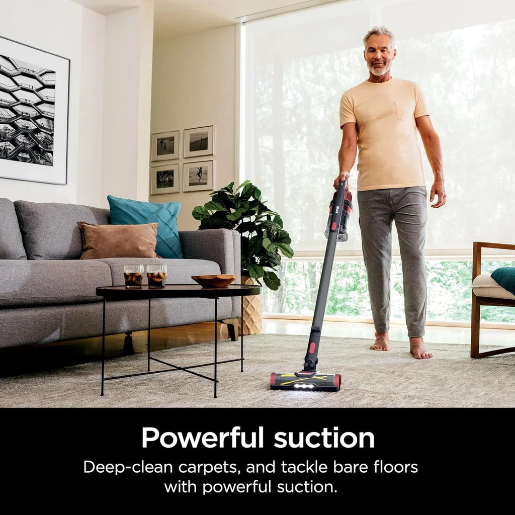 Restored Shark WZ250RD Pet Pro Cordless Stick Vacuum with PowerFins Brushroll, XL Capacity, Self-Cleaning BrushRoll, Red (Certified)(Refurbished)