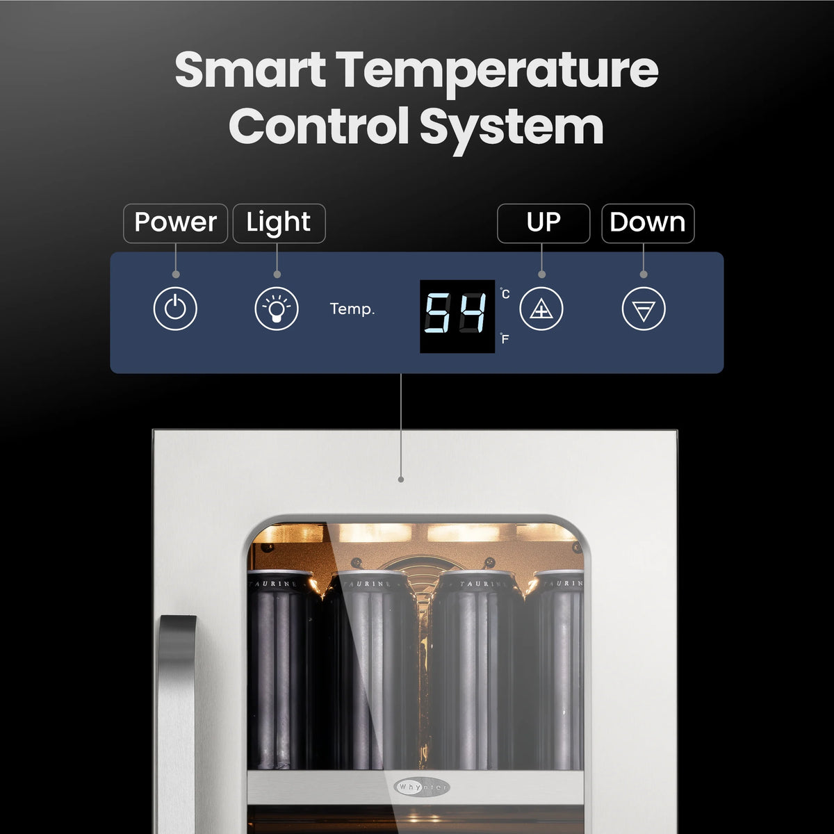 Whynter 24'' Beverage Refrigerator Cooler, 140 Cans Beverage Fridge, Built in or Freestanding Beverage Center with Stainless Steel Door