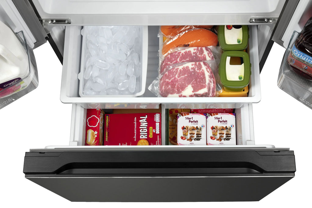 Hamilton Beach, 16.6 Cu. Ft. French Door Refrigerator, Black Stainless