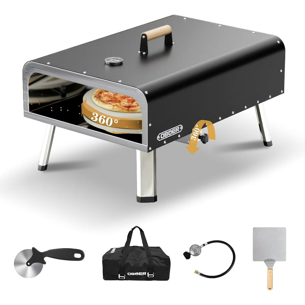 Lilypelle 16�� Dual-Fuel Outdoor Pizza Oven, Portable