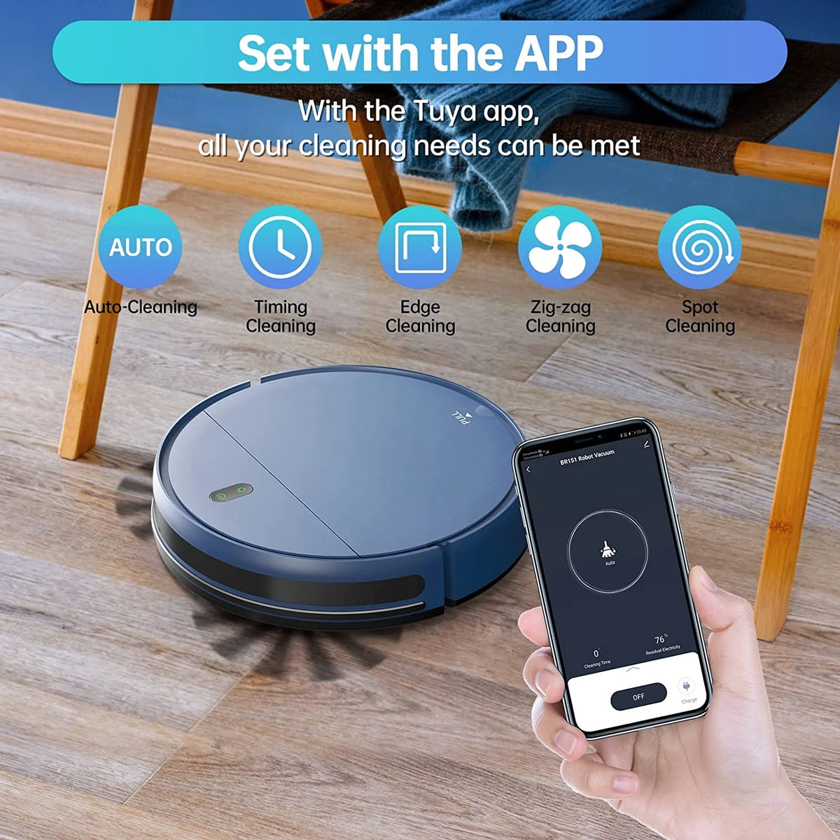ONSON Robot Vacuum Cleaner, Robot Vacuum and Mop Combo with WIFI / Alexa for Pet Hair and Hard Floor