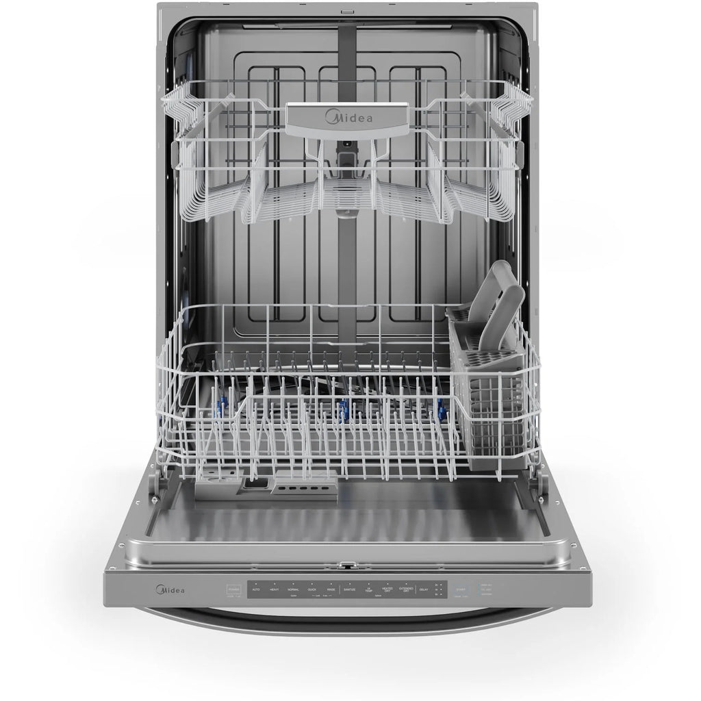 Midea 49 dBA Ultra-Quiet Dishwasher with Extended Dry, Stainless Steel