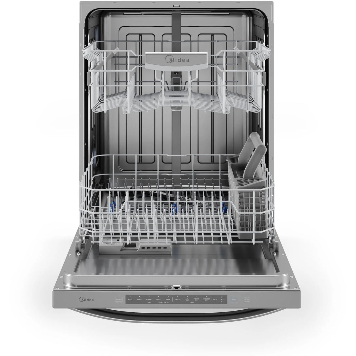 Midea 49 dBA Ultra-Quiet Dishwasher with Extended Dry, Stainless Steel