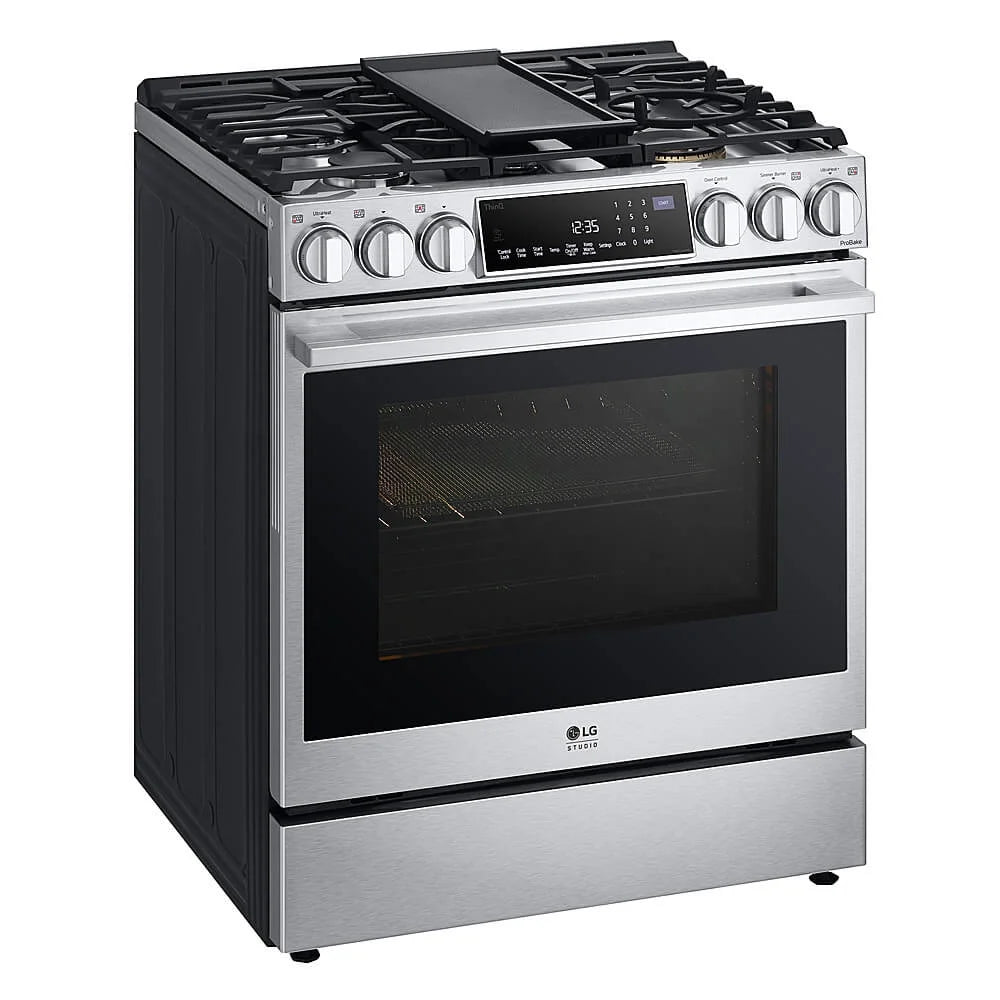 LG Studio LSGS6338F 6.3 Cu. Ft. Stainless Slide-In Gas True Convection Range