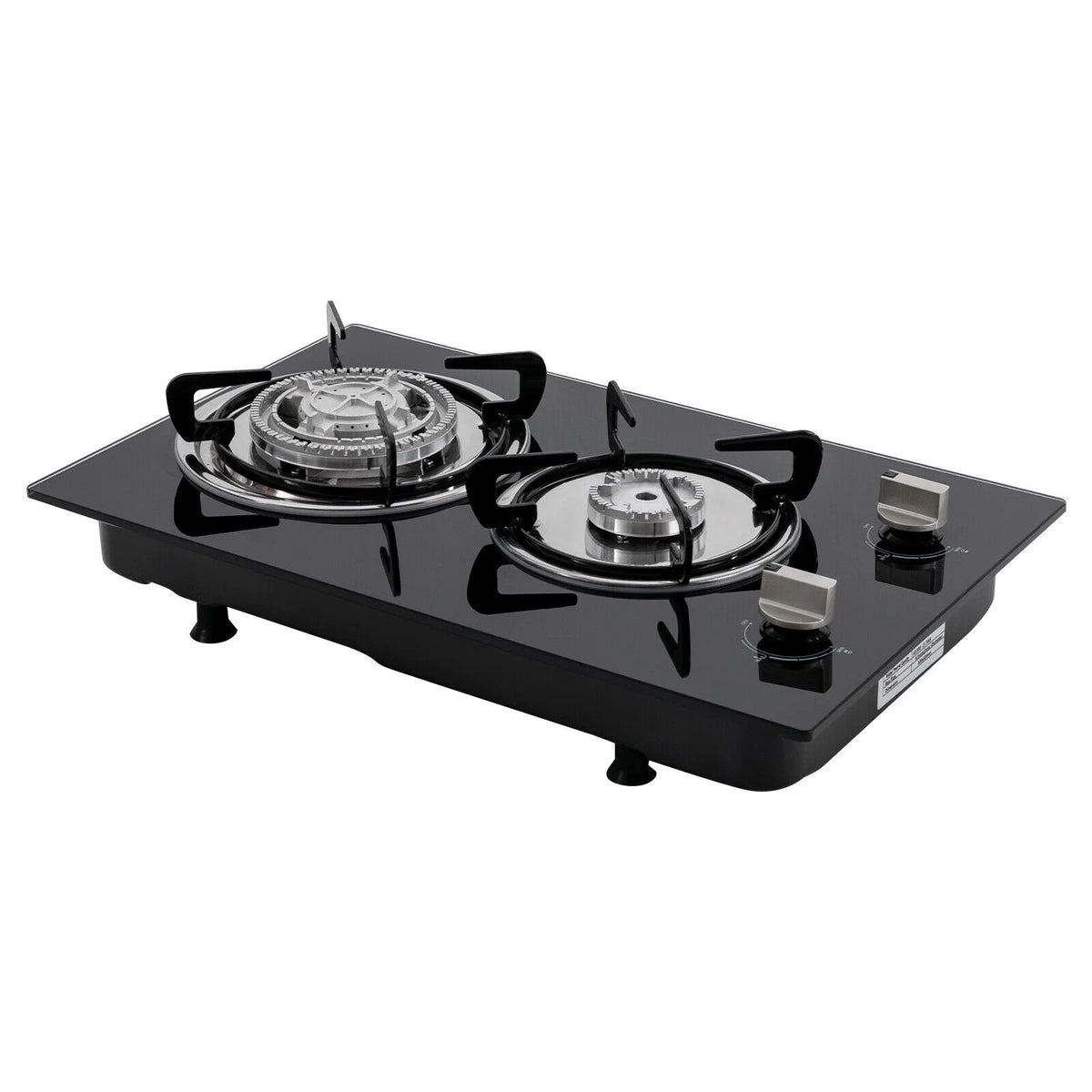 2 Burner Modern Gas Cooktop Gas Stove Top with 2 Burner Black 20.47*12.6 in
