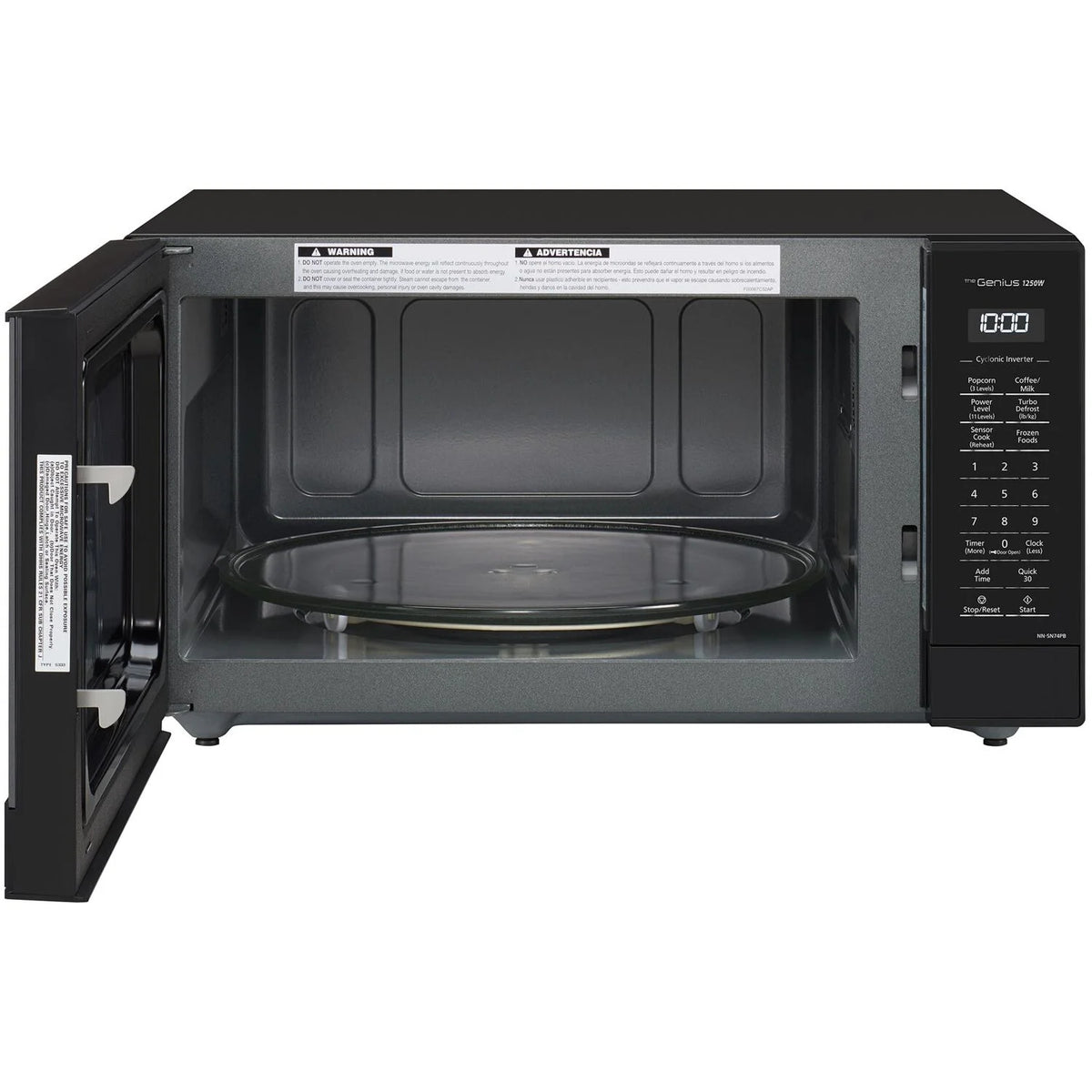Panasonic 1.6-cu. ft. 1250W Countertop Microwave with Inverter Technology, Black NN-SN74PB