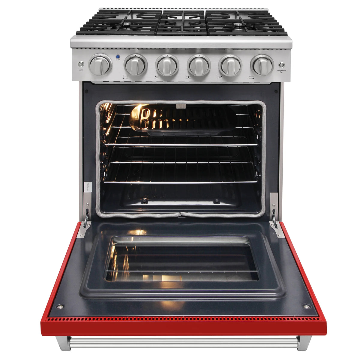 KOSTCH 30-in 5 burners 4.55-cu ft Convection Oven Freestanding Liquid Propane Gas Range ( Stainless steel )
