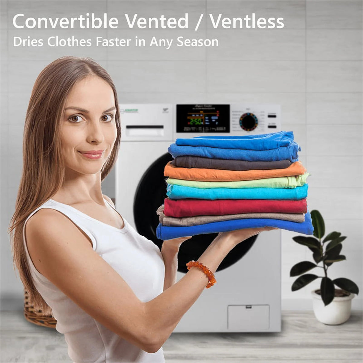 Equator Ver3 Combo Washer Vented/Ventless Dry-1400RPM Color Coded Display Y/B