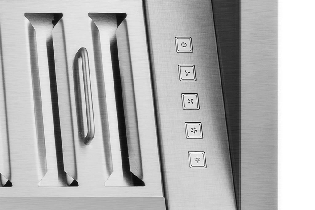 Hauslane | Pro-Style 40�� IN-R300 Built-In Range Hood, 21�� Deep | Low Noise Performance | Contemporary Design, Full-Size Handles, Professional-Grade Baffle Filters & Grease Tray, LED