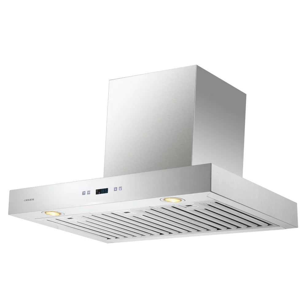 CAVALIERE 30" Inch Range Hood in Brushed Stainless Steel 900 CFM- LED Lighting- SV218Z-30