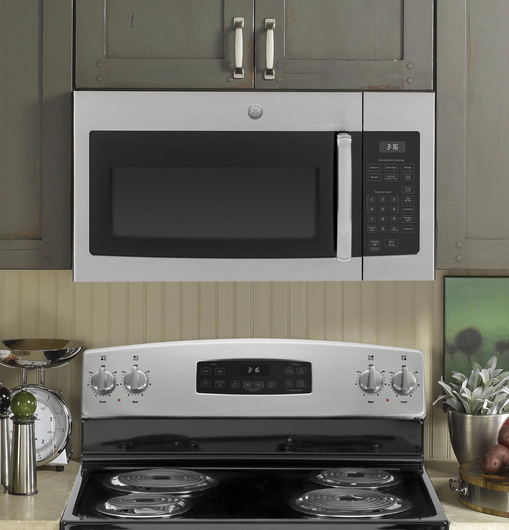 GE JVM3160RFSS 30 Over-the-Range Microwave Oven with 1.6 cu. ft. Capacity 2-Speed 300 CFM Venting in Stainless Steel