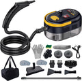 Portable Steam Cleaner for Home,Handheld Steam Cleaner,High Temperature Steamer for Deep cleaning of Car Upholstery Furniture Window Children's Toy,with Gloves Brush Shovel Steel Ball. (Black)
