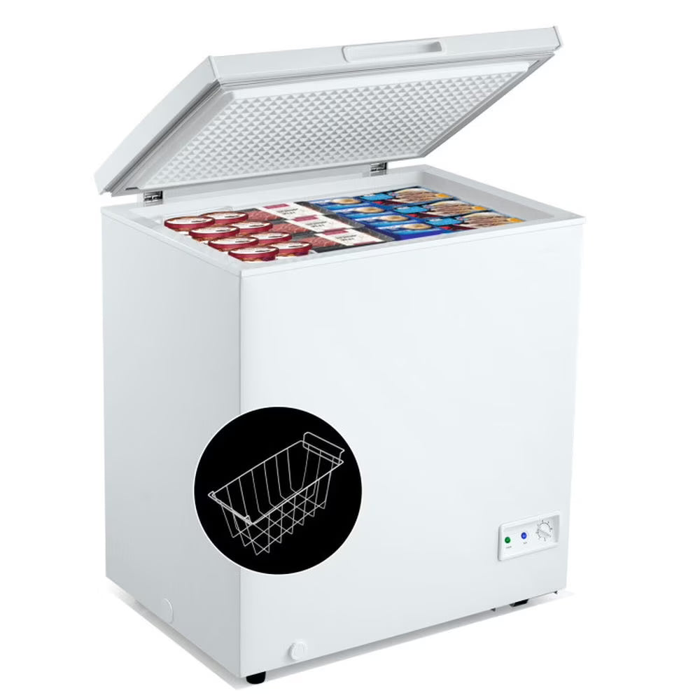 Kadyn Refrigerator,Kitchen Cooler Fridge,3.5/5 Cu.ft Compact Chest Freezer with Removable Storage Basket-5 Cubic Feet