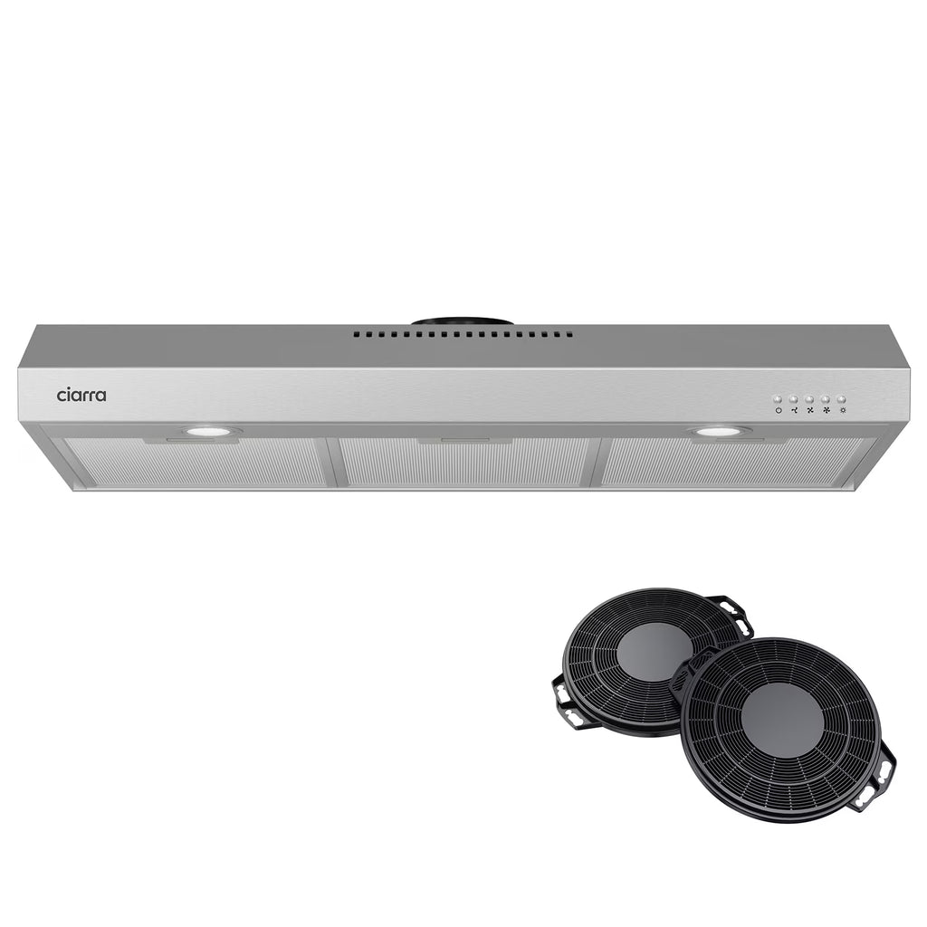 CIARRA Range Hood 30 inch Under Cabinet Ductless Ducted Convertible Slim Stove Vent Hood CAS90575