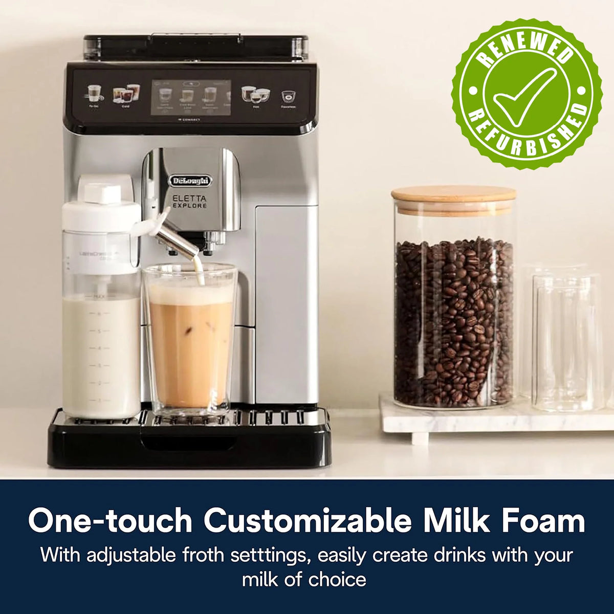 De'Longhi Eletta Explore Fully Automatic Espresso Machine with Cold Brew, ECAM45086S