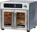 Open Box Emeril 675-02x 8 pcs Emeril Lagasse French Door 360 26 QT Air Fryer, Convection Toaster Oven (Stainless Steel) -